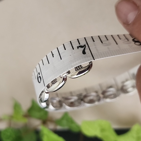 Silver Mariner's Chain Link Open End Cuff Bracelet Stainless Steel - Picture 6 of 6